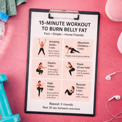 15-Minute Home Workout Plan for Women – Simple Daily Fitness Guide