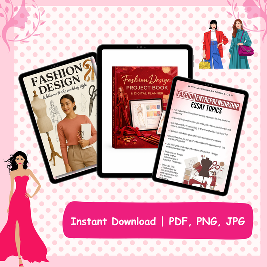 Fashion Design Project Book & Digital Planner – From Sketch to Collection
