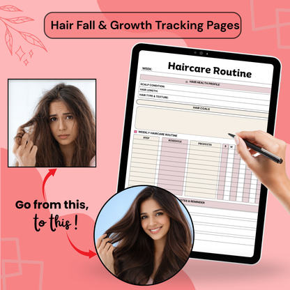 Hair Care Routine Planner – Plan, Track & Grow Healthy Hair