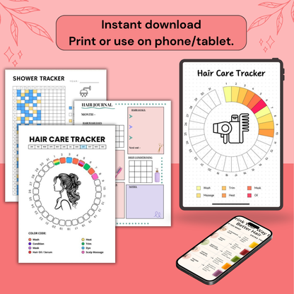 Hair Care Routine Planner – Plan, Track & Grow Healthy Hair