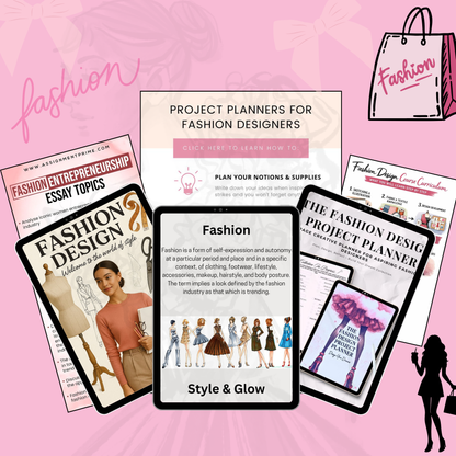 Fashion Design Project Book & Digital Planner – From Sketch to Collection