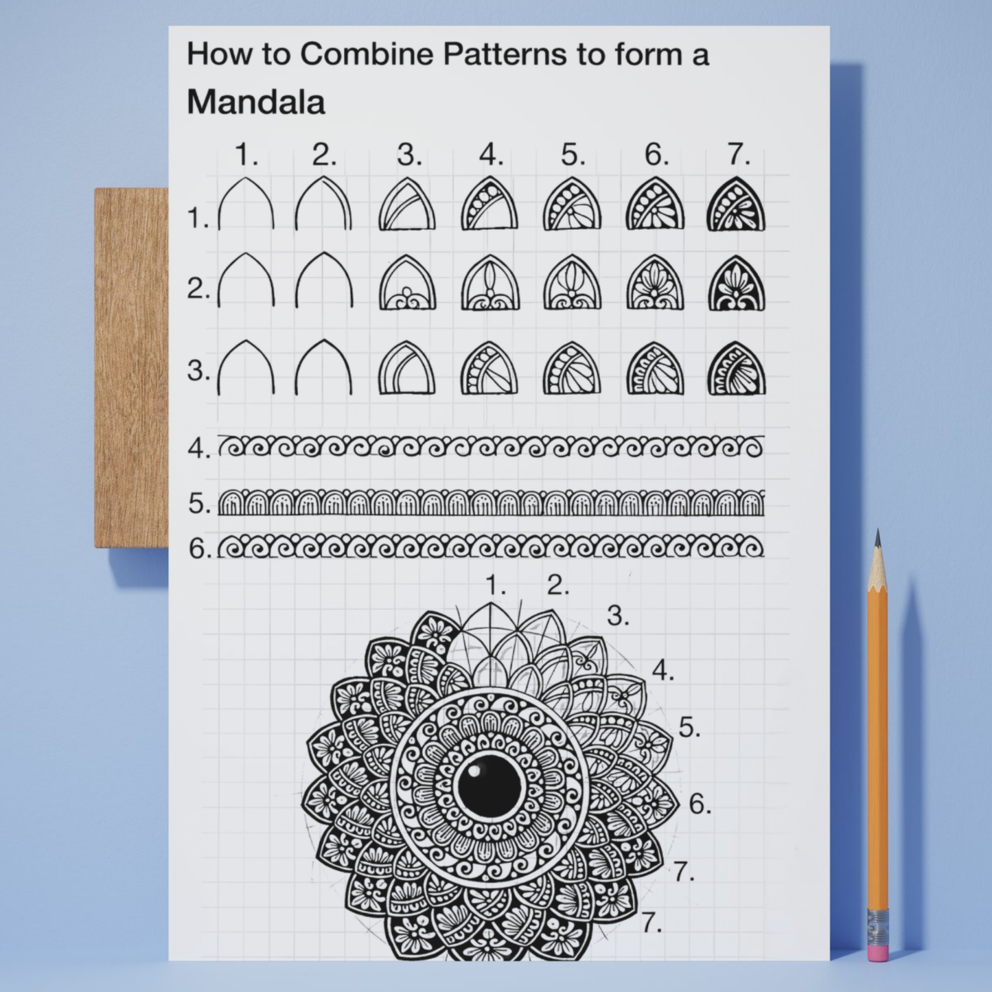 150+ Mehndi Practice Printable Sheets – Step-by-Step Design Workbook (Instant Digital PDF)