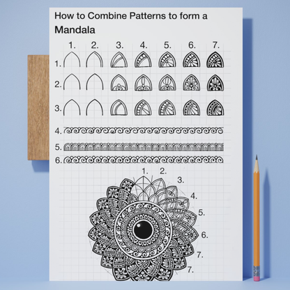 150+ Mehndi Practice Printable Sheets – Step-by-Step Design Workbook (Instant Digital PDF)
