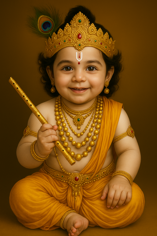 Upload Baby Photo – Get Krishna Style Digital Portrait in 24 Hours