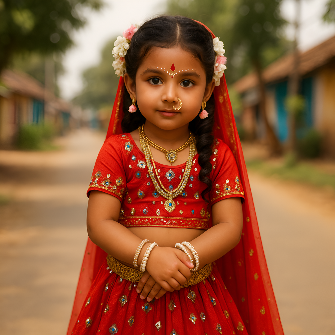 Make Your Baby Look Like Little Radha – Personalized Portrait