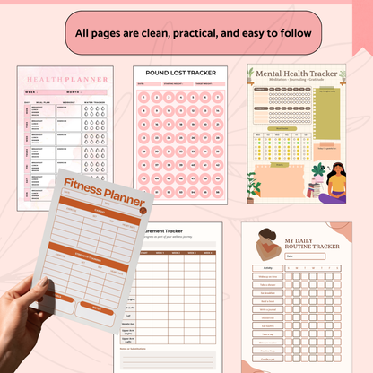 Weight Loss Planner & Tracker Bundle – Plan, Track & Stay Consistent